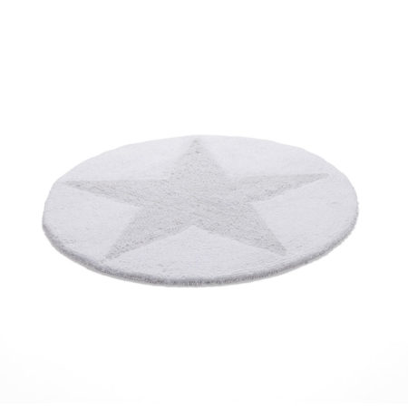 Bomullsmatta Star vändbar Ø 55 cm Vit
