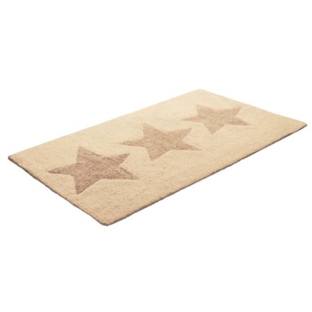 Bomullsmatta Star vändbar rektangulär 70 x 120 cm Natur