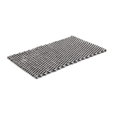 Bomullsmatta Rep mix Grafit / Natur, recycled