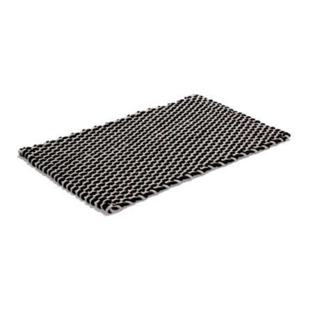Bomullsmatta Rep mix Svart / Natur, recycled
