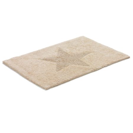 Bomullsmatta Star vändbar rektangulär 50 x 70 cm Natur
