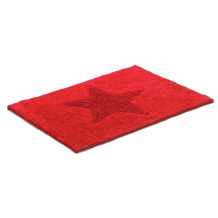Bomullsmatta Star vändbar rektangulär 50 x 70 cm Röd