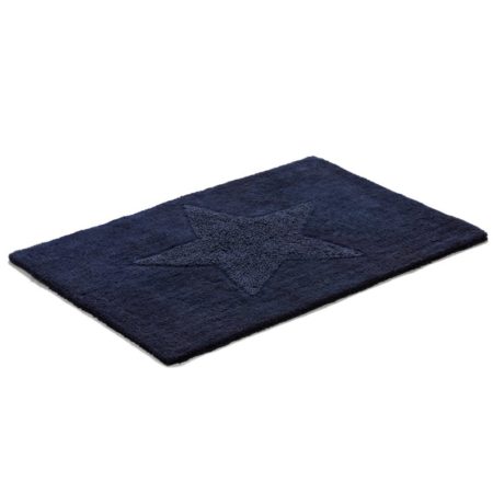 Bomullsmatta Star vändbar rektangulär 50 x 70 cm Navy