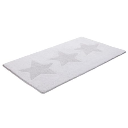 Bomullsmatta Star vändbar rektangulär 70 x 120 cm Vit