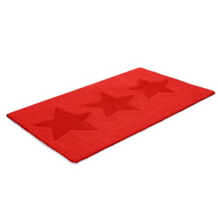 Bomullsmatta Star vändbar rektangulär 70 x 120 cm Röd