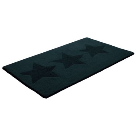 Bomullsmatta Star vändbar rektangulär 70 x 120 cm Svart