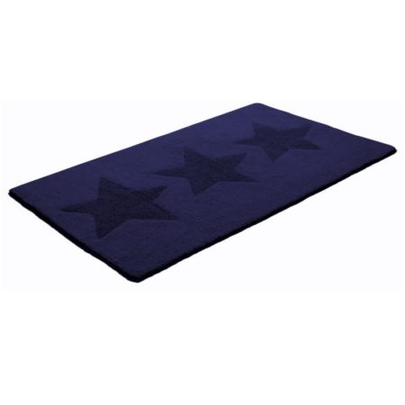 Bomullsmatta Star vändbar rektangulär 70 x 120 cm Navy