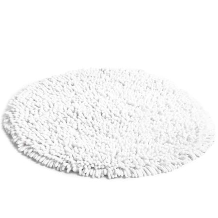 Bomullsmatta Rasta i chenille, Medium Ø 55 cm Vit