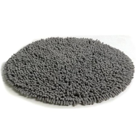 Bomullsmatta Rasta i chenille, Medium Ø 55 cm Grafit