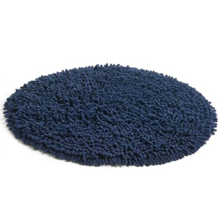 Bomullsmatta Rasta i chenille, Medium Ø 55 cm Navy