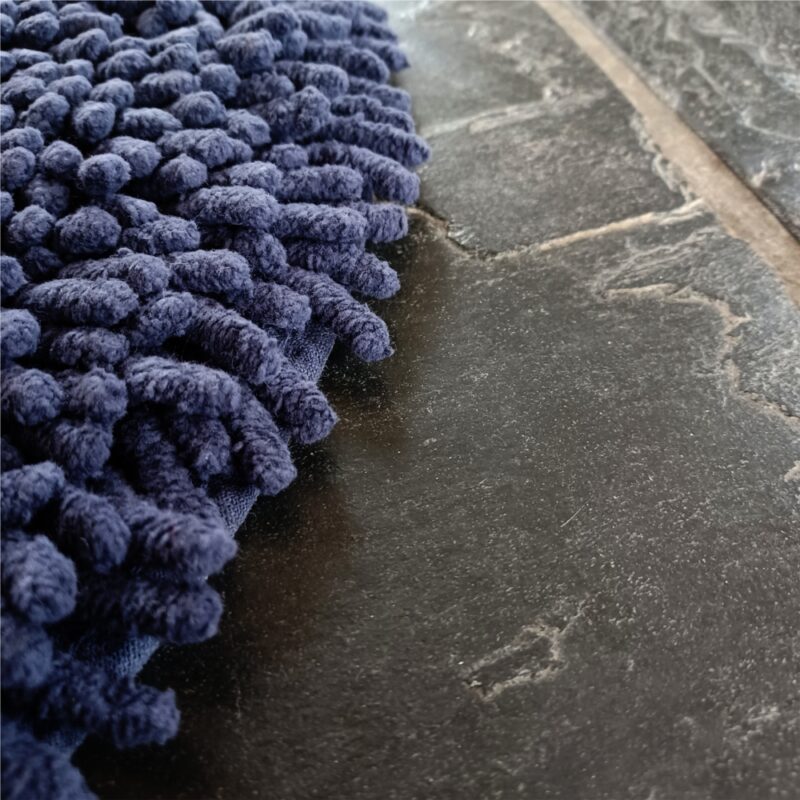 Bomullsmatta Rasta i chenille, Medium Ø 55 cm Navy - Bild 4