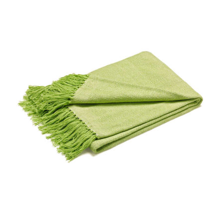Pläd Fishbone Lime