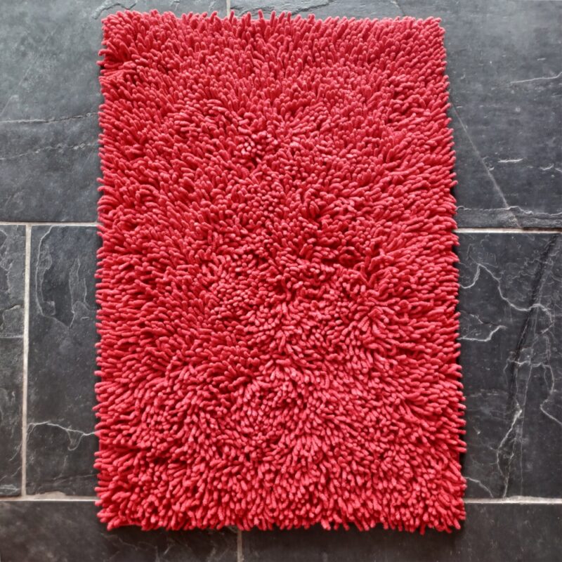 Bomullsmatta Rasta i chenille, Medium 50x80 cm Röd - Bild 2