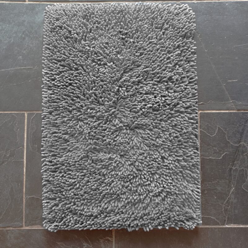 Bomullsmatta Rasta i chenille, Medium 50x80 cm Grafit - Bild 2