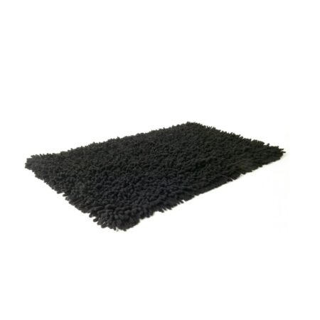 Bomullsmatta Rasta i chenille, Medium 50x80 cm Svart