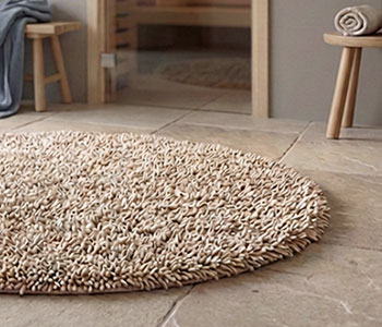 Bomullsmatta Rasta i chenille, XL rund Ø 120 cm Natur - Bild 5